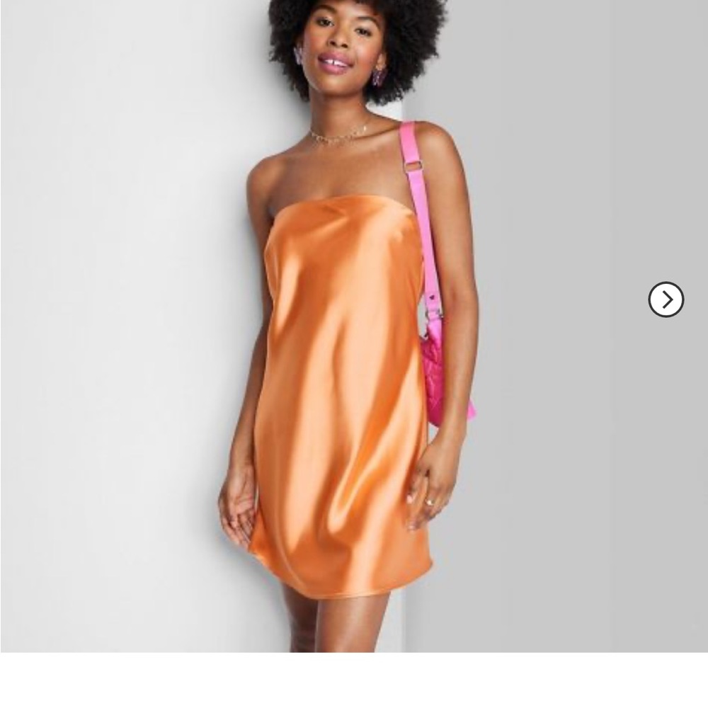 TARGET satin orange dress